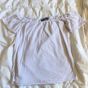 Brandy off the shoulder white shirt